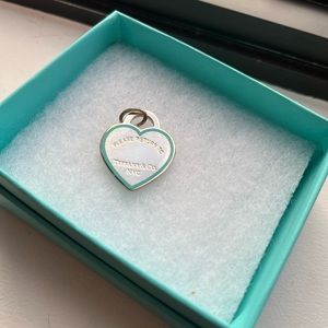 Large Tiffany and co. charm blue border